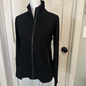 Athleta Derek Lam IOC Black Zip Front Athletic‎ Jacket Size M Running Training
